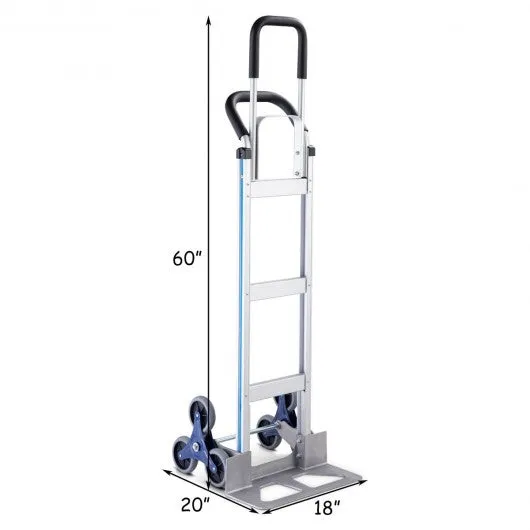2-in-1 550 lbs Hand Truck Stair Aluminum Cart Dolly