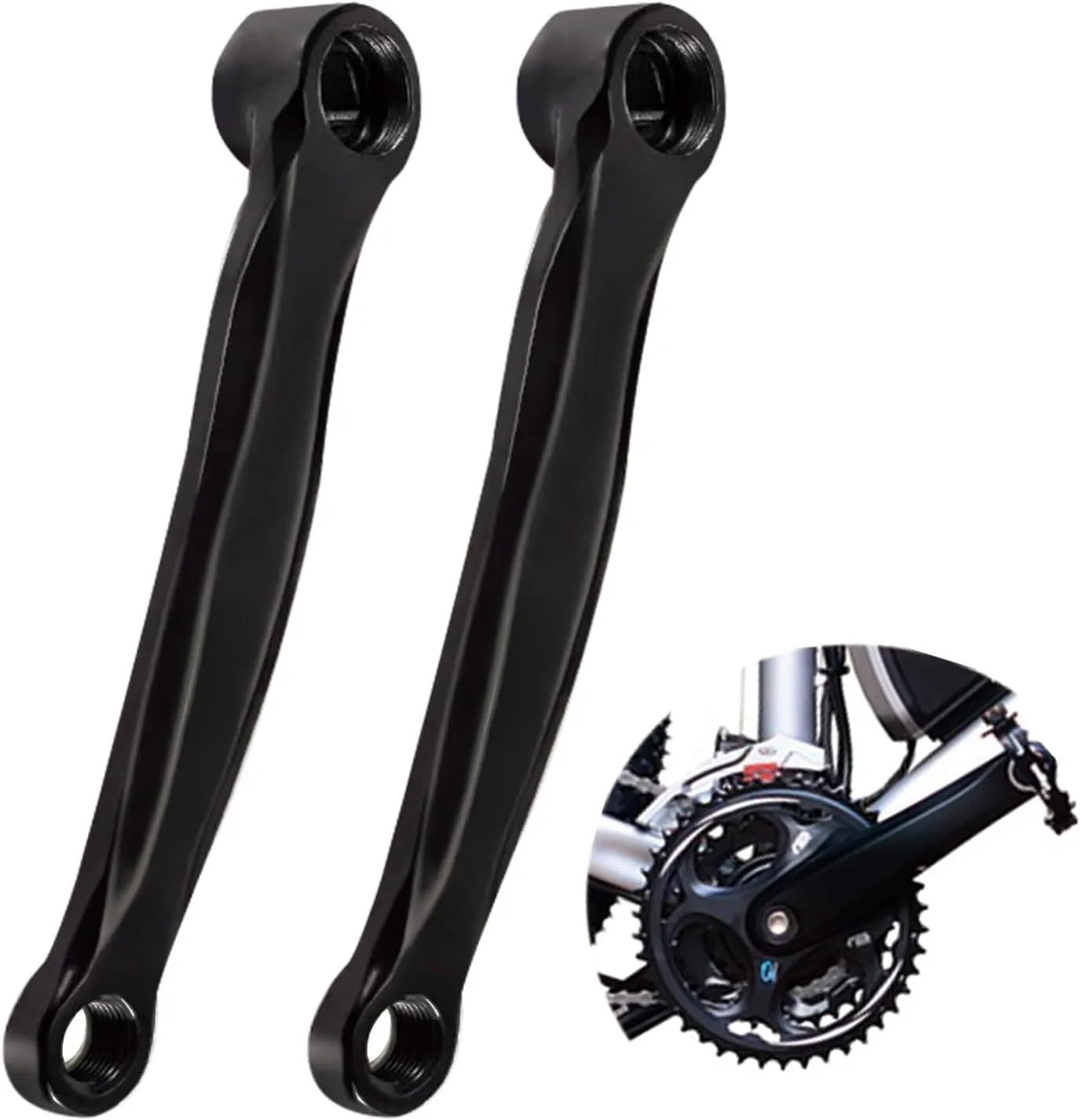 2 PCS Bike Wheel Crank Armg for 170 mmRoad Bike Round Hole CrankMountain Bike Tooth Plate Crank Replacement