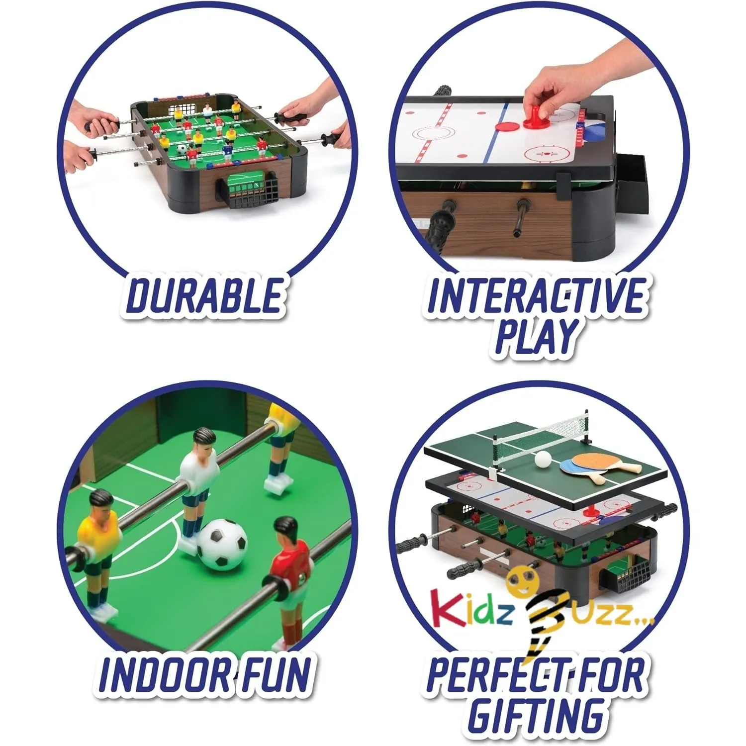 20" 3 in 1 Top Games, Multi Game Table Set