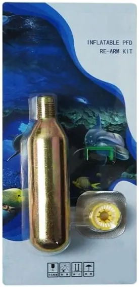 24 Gram CO2 Cartridge for Life Vest, Inflatable Life Jacket Rearming Kit