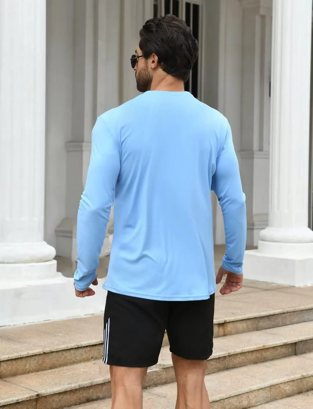 2/4 Pack Men's UPF 50  Rash Guard Quick-Dry Long Sleeves Shirts, Swim Fishing Shirts UV Sun Protection Shirts for Men