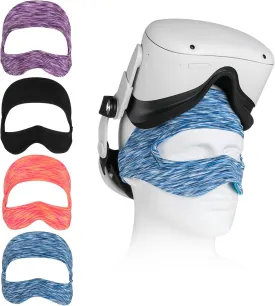 4 Pack Ermorgen Sweat Guard Band Compatible for Quest 3S/Quest 3/Quest 2/Quest/Valve Index Breathable Face Cover Gasket Virtual Reality Accessories Elastic Adjustable Protect Facial Skin for Workouts