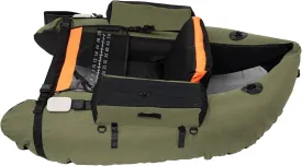 4.5ft Inflatable Fishing Boat, Fishing Float Tube with Storage Pockets, Inflatable Dinghy, Outdoor Fishing Boat Set, Single Portable Boat Raft, Hand Air Pump, 286.6lbs Load