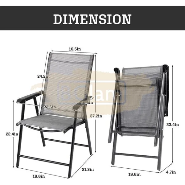 6-Piece Square Glass Top Outdoor Dining Set With Foldable Chairs & Umbrella