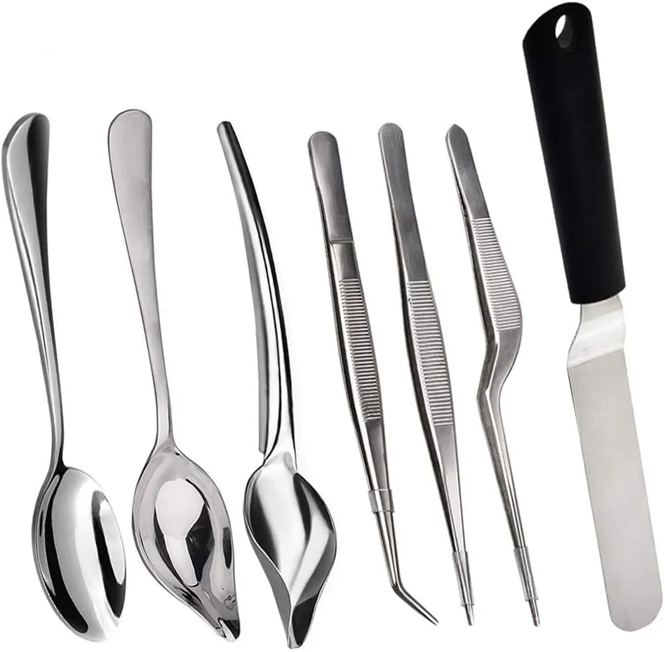 7 Piece Stainless Steel Culinary Specialty Tools Set for Professional Chefs and Home Cooks