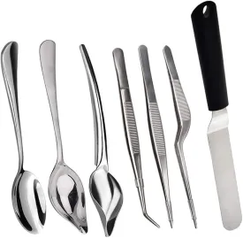 7 Piece Stainless Steel Culinary Specialty Tools Set for Professional Chefs and Home Cooks