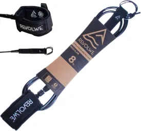 8' Premium Surfboard Leash made from Recycled Materials Surf Leash 8' Surf Board Leash, Maximum Strength, Lightweight Surf Leash for Longboard
