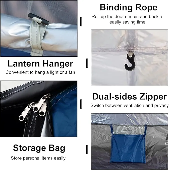 anngrowy Camping Tent 2/4 Person Instant Family Tent Pop Up Tents for Camping Waterproof Portable Hiking Camp Lightweight Tent for Backpacking Small Tent 4 Season Windproof Quick Compact Dome Tent