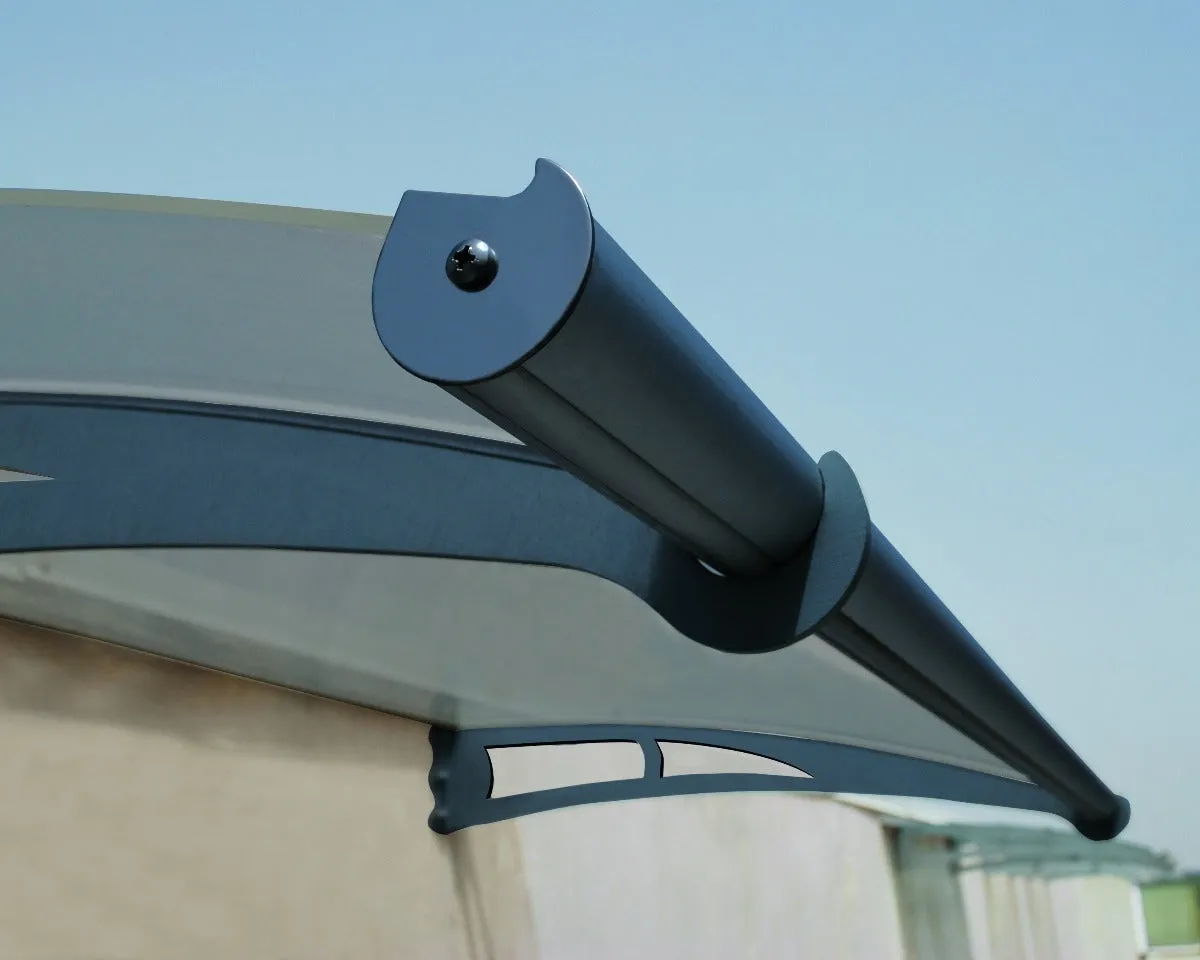 Aquila 1500 Door Awning 36" x 59" Solar Grey Panels | Palram-Canopia