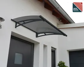 Aquila 1500 Door Awning 36" x 59" Solar Grey Panels | Palram-Canopia
