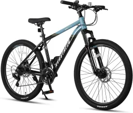 AVASTA Earth 26 27.5 inch Mountain Bike with 21-SpeedAluminum Frame, Dual Disc Brake, Comfortable Saddle,Multiple Colors
