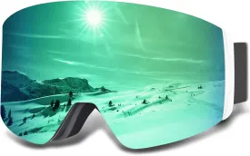 AVAWAY Ski Goggles Women Men Adult Snowboard Skiing Goggle Anti Fog Safety Glasses OTG Winter Snow Sports Accessory Gear