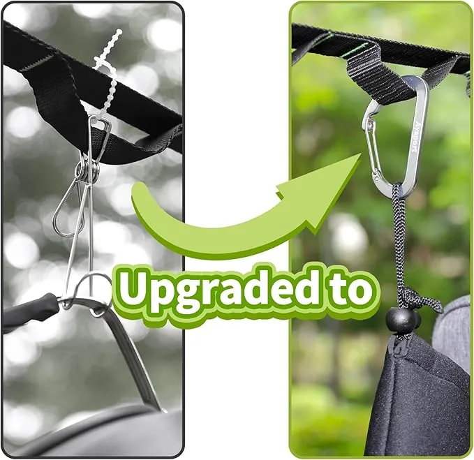 Ayaport Campsite Storage Strap Tent Camping Stuff Tree Hanging Organizer with 10 Hooks & 20 Loops, Must Have Camping Gear Kitchen Hammock Strap Tent Accessories