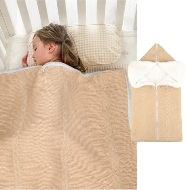 Baby Blanket Lambswool Zip Sleeping Bag 9 colors