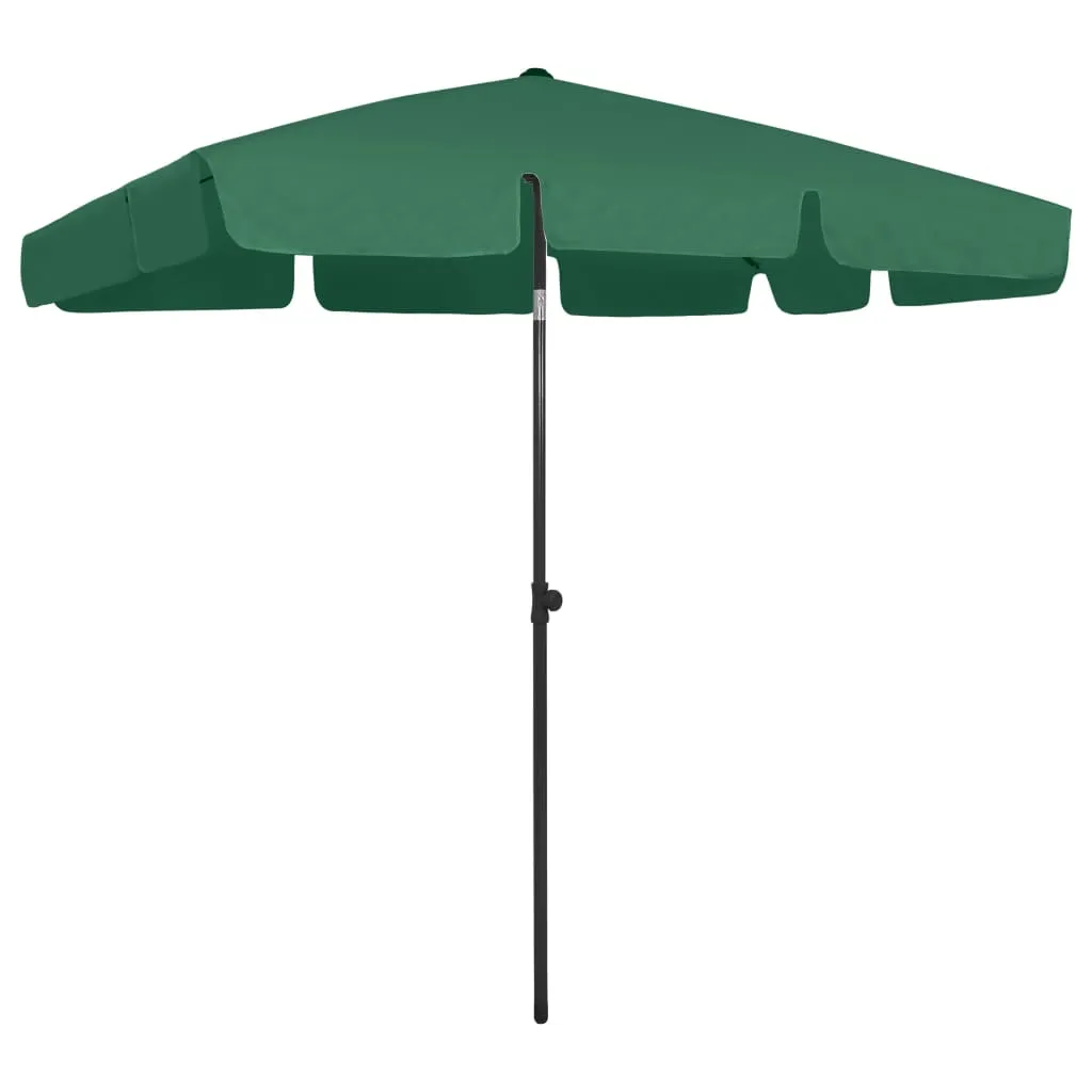 Beach Umbrella Green 200x125 cm