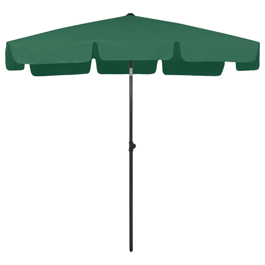 Beach Umbrella Green 200x125 cm
