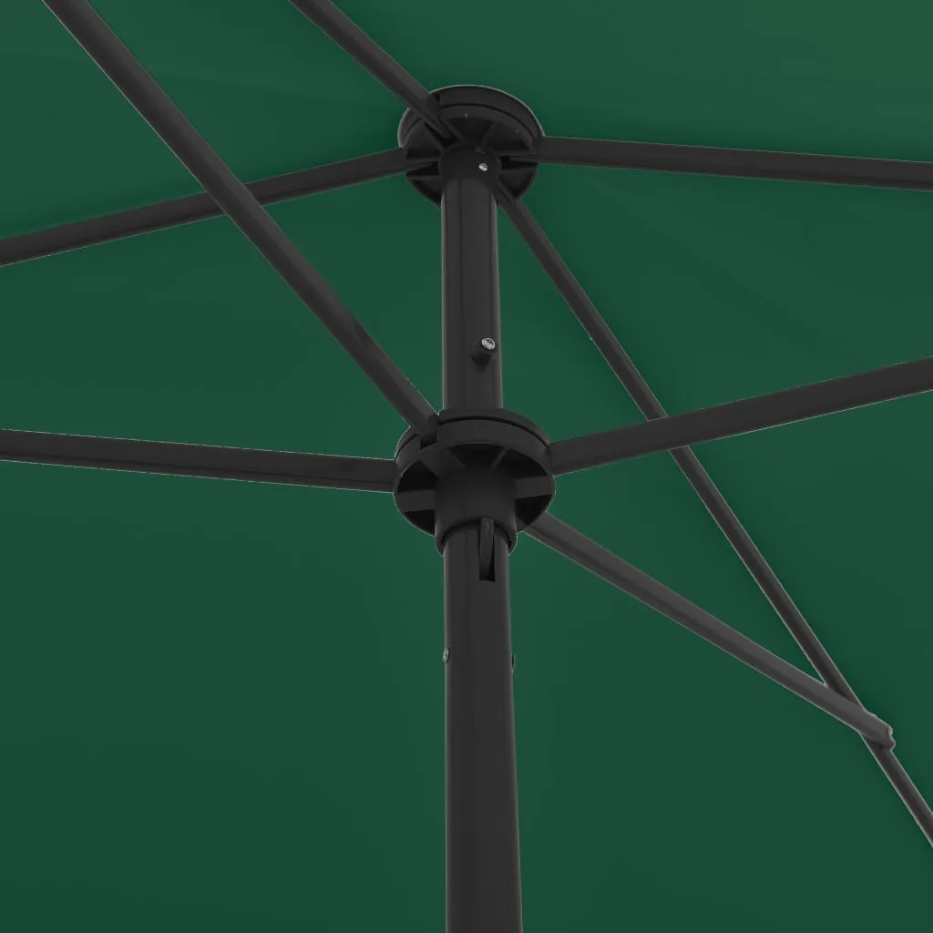 Beach Umbrella Green 200x125 cm