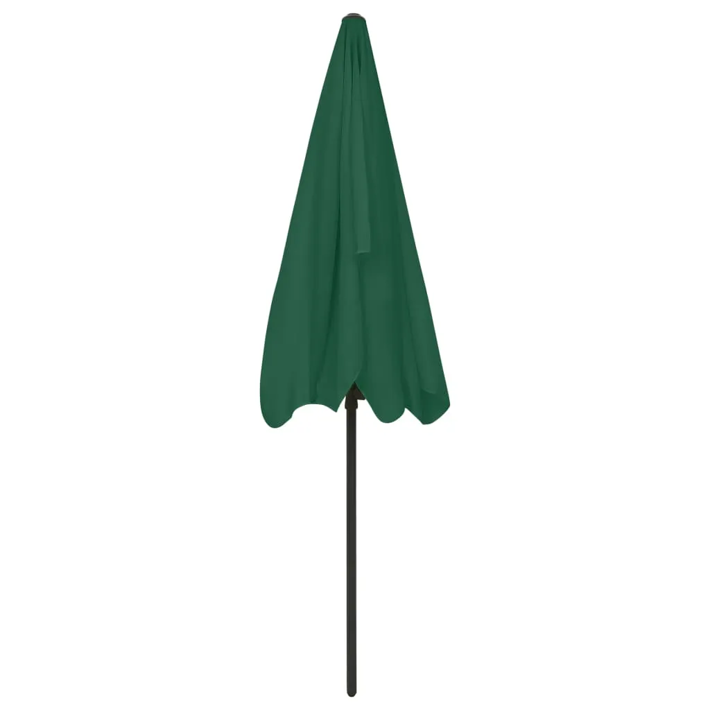 Beach Umbrella Green 200x125 cm