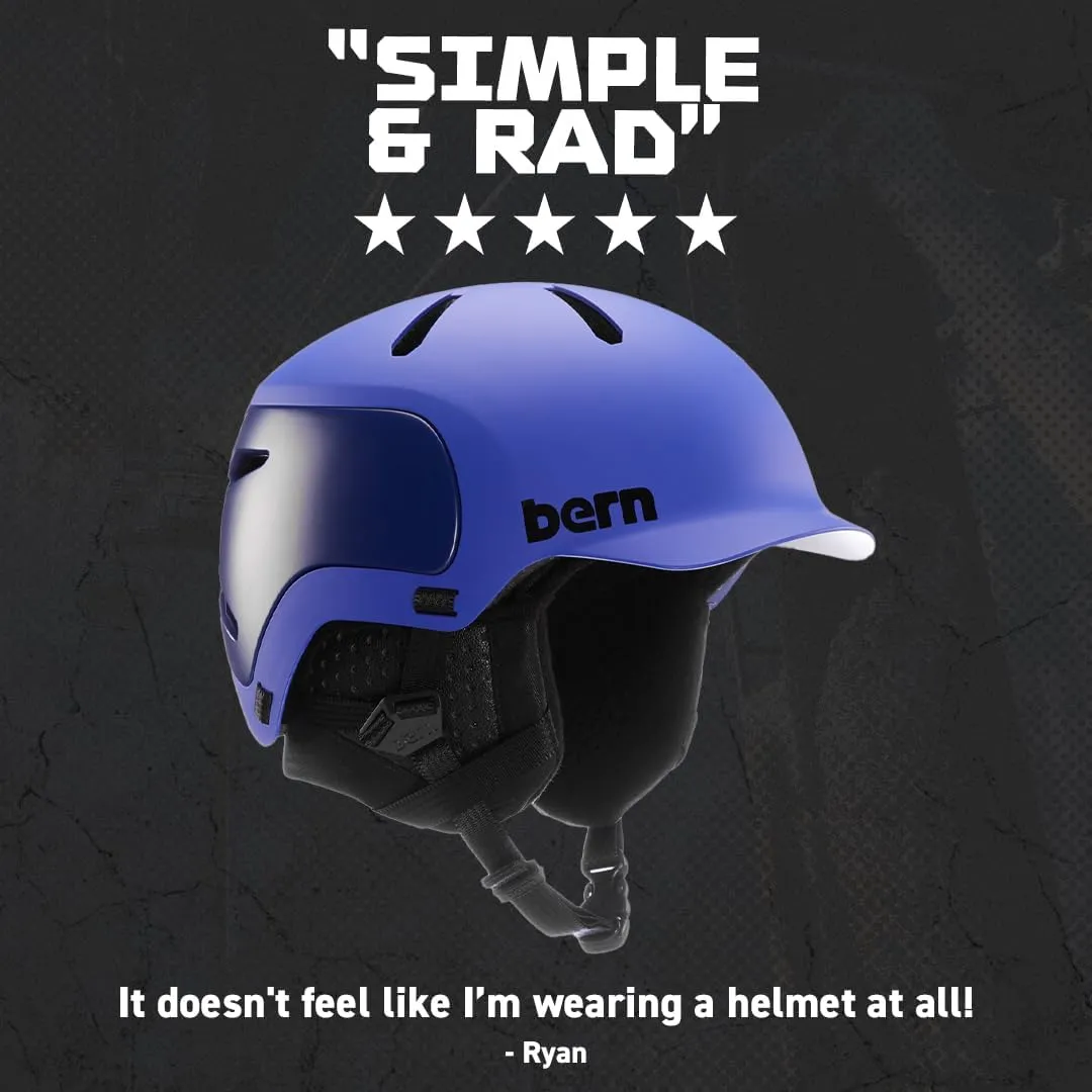 Bern Watts 2.0 Adult Snowsports Ski and Snowboard Helmet for Men and Women, Brim Style, Multisport Certified, MIPS Rotational Impact Protection, Adjustable Fit, Knit Liner, Anti-Fog Ventilation