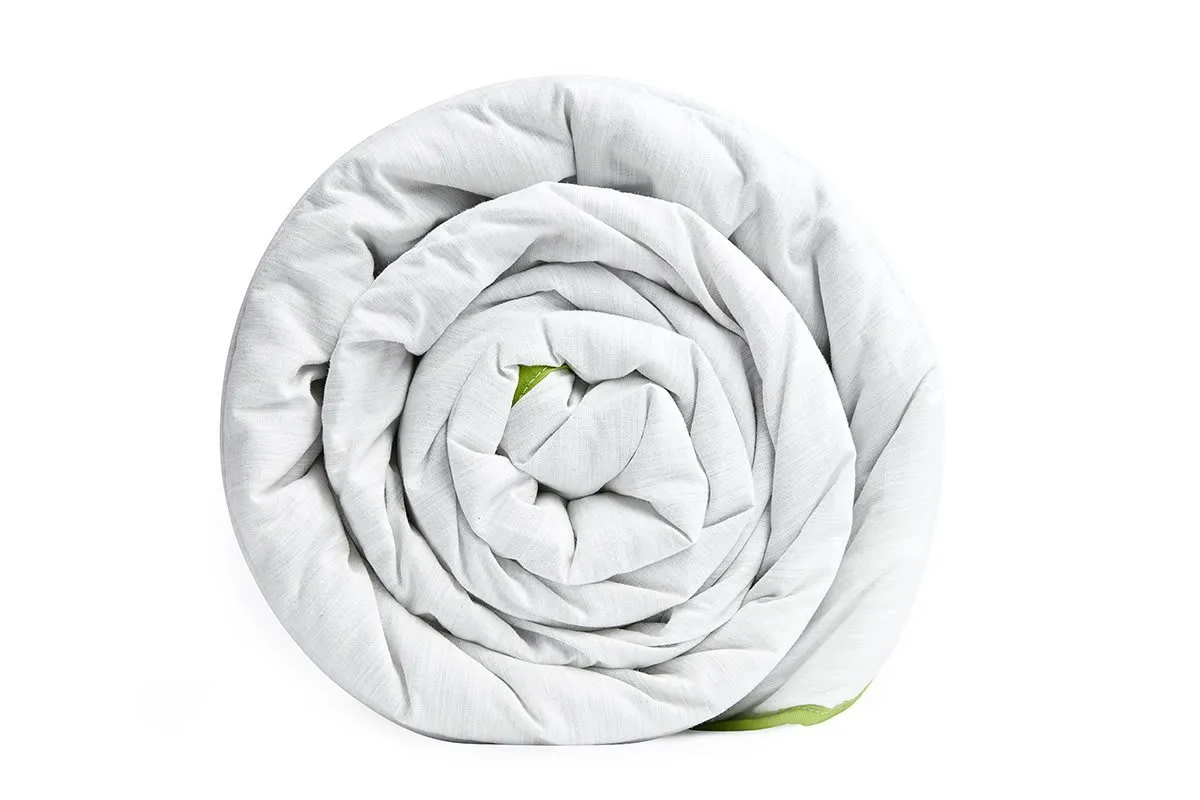 BLACKROLL - Recovery Blanket, Soft, Breathable, All Season Cotton Duvet, Warm, Compact Sleeping Quilt for Outdoors, Hiking, Camping, and Bug Out Bag, Included Travel Bag for Easy Storing, Light Grey