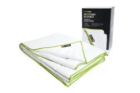 BLACKROLL - Recovery Blanket, Soft, Breathable, All Season Cotton Duvet, Warm, Compact Sleeping Quilt for Outdoors, Hiking, Camping, and Bug Out Bag, Included Travel Bag for Easy Storing, Light Grey