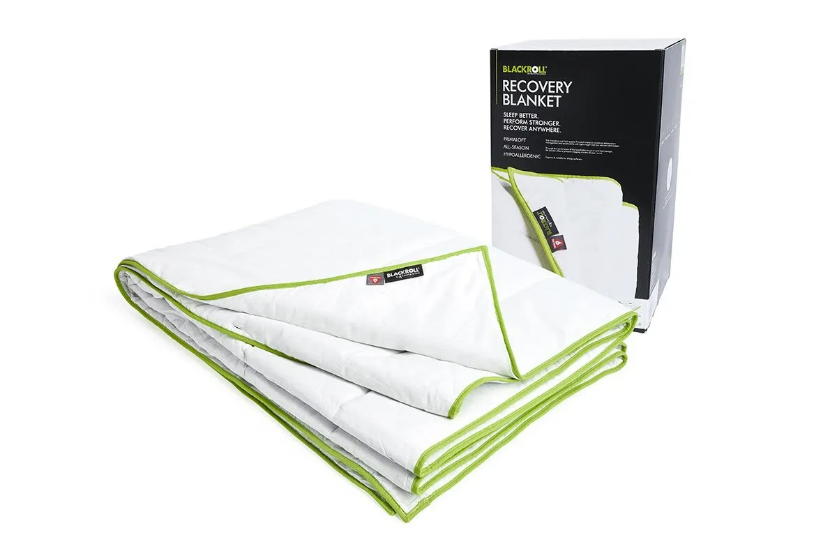 BLACKROLL - Recovery Blanket, Soft, Breathable, All Season Cotton Duvet, Warm, Compact Sleeping Quilt for Outdoors, Hiking, Camping, and Bug Out Bag, Included Travel Bag for Easy Storing, Light Grey