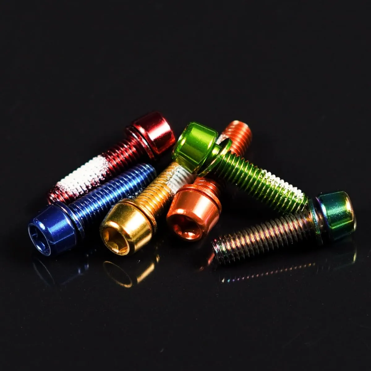 CNC Bike Stem BoltsStem Bolts for BMX/MTB/Road Bike with WashersRed/Blue/Orange/Green/Rainbow
