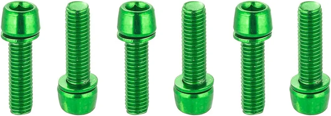 CNC Bike Stem BoltsStem Bolts for BMX/MTB/Road Bike with WashersRed/Blue/Orange/Green/Rainbow
