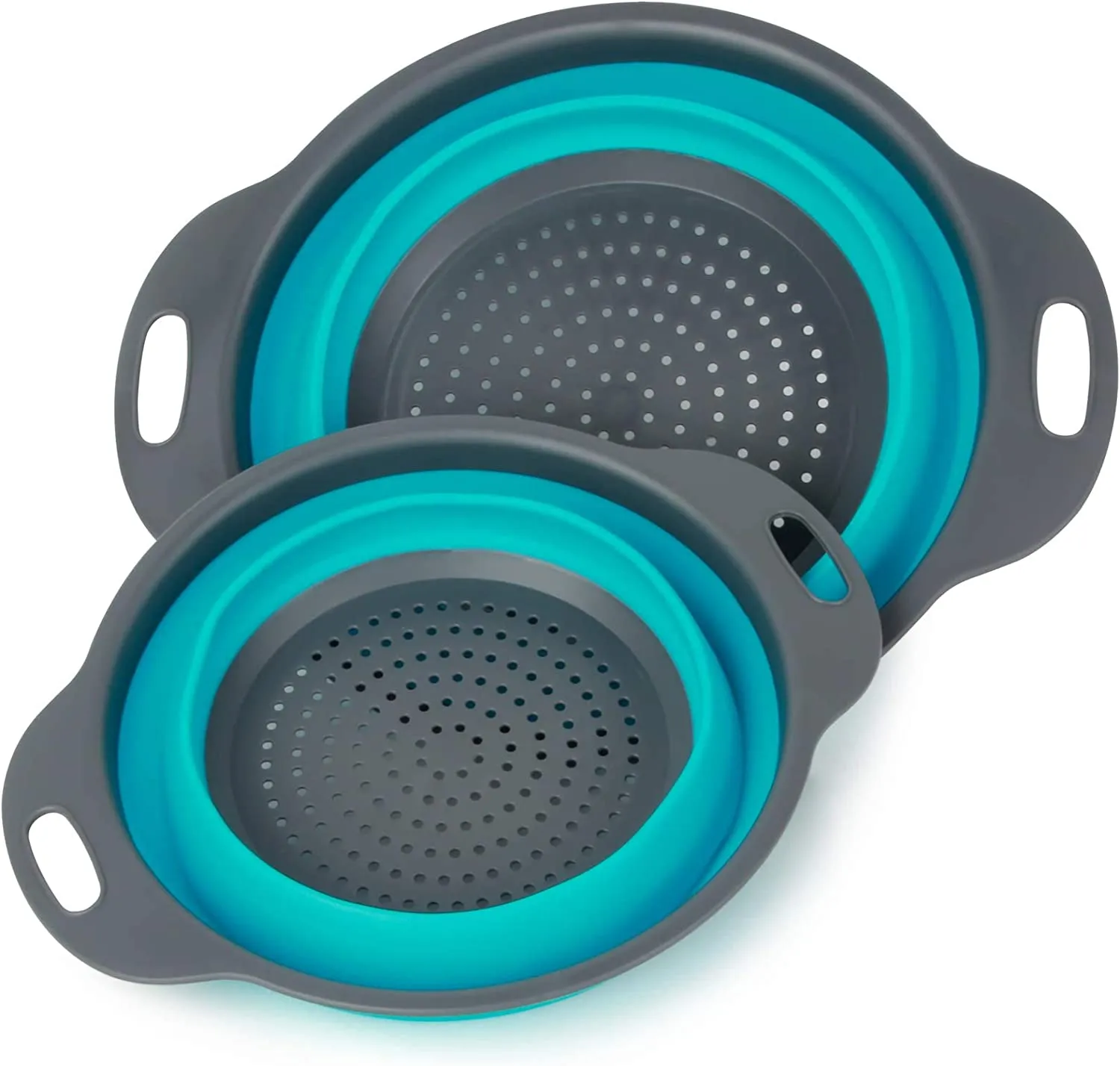 Collapsible Colander Strainer with Handles Set