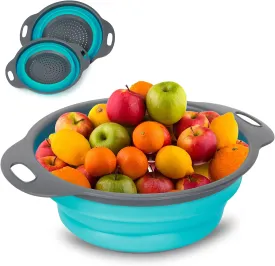 Collapsible Colander Strainer with Handles Set
