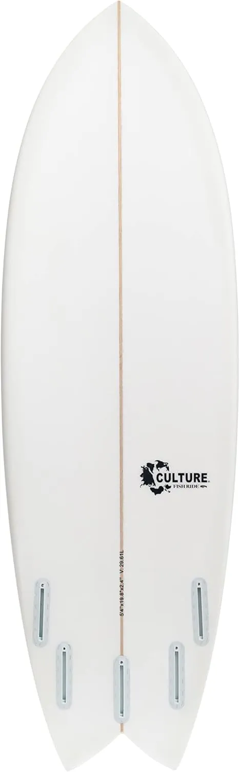 Culture Surfboards Fish Ride Model Surfboard | Sizes 5'0 ~ 7'0 with Carbon Strips or White