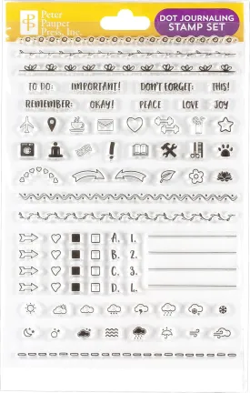 Dot Journaling Clear Stamp Set (60 Individual Stamps) Hardcover  July 15, 2020