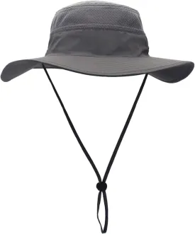 Duakrs Unisex Wide Brim Sun Hat,Outdoor UPF 50  Waterproof Boonie Hat Summer UV Protection Sun Caps