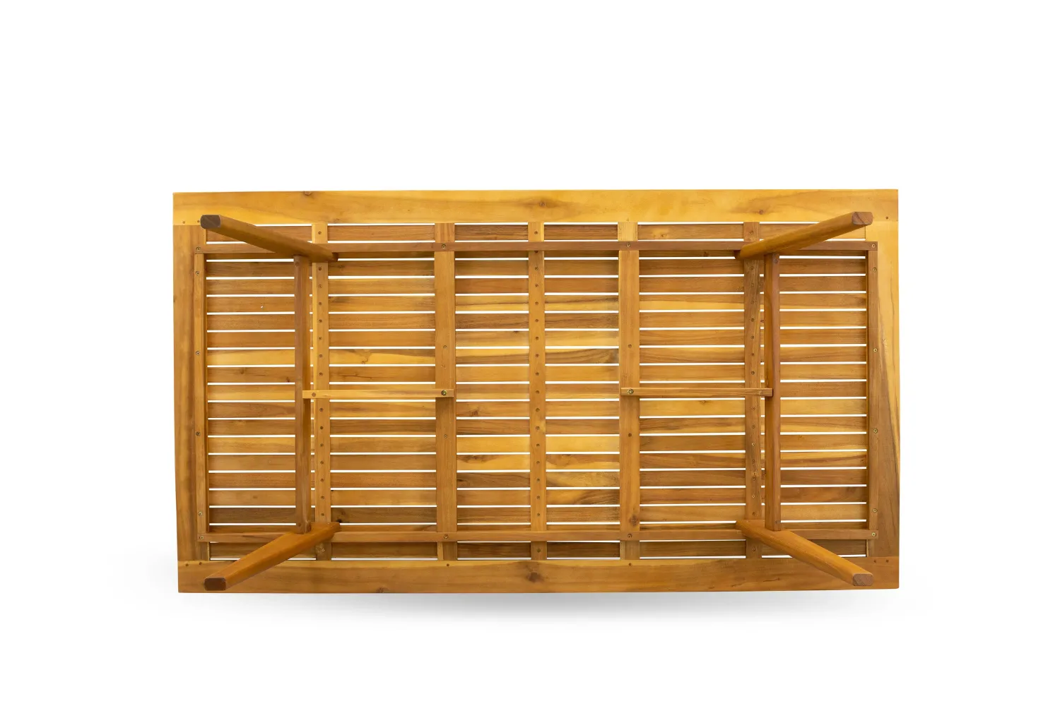 East West Furniture DECM5CWNA 5 Piece Outdoor Patio Dining Sets Includes a Rectangle Acacia Wood Table and 4 Folding Side Chairs, 40x72 Inch, Natural Oil