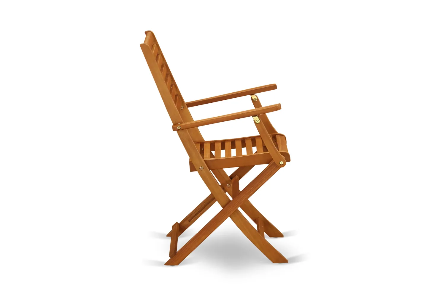 East West Furniture DECM5CWNA 5 Piece Outdoor Patio Dining Sets Includes a Rectangle Acacia Wood Table and 4 Folding Side Chairs, 40x72 Inch, Natural Oil