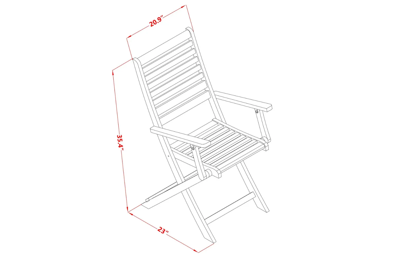 East West Furniture DECM5CWNA 5 Piece Outdoor Patio Dining Sets Includes a Rectangle Acacia Wood Table and 4 Folding Side Chairs, 40x72 Inch, Natural Oil