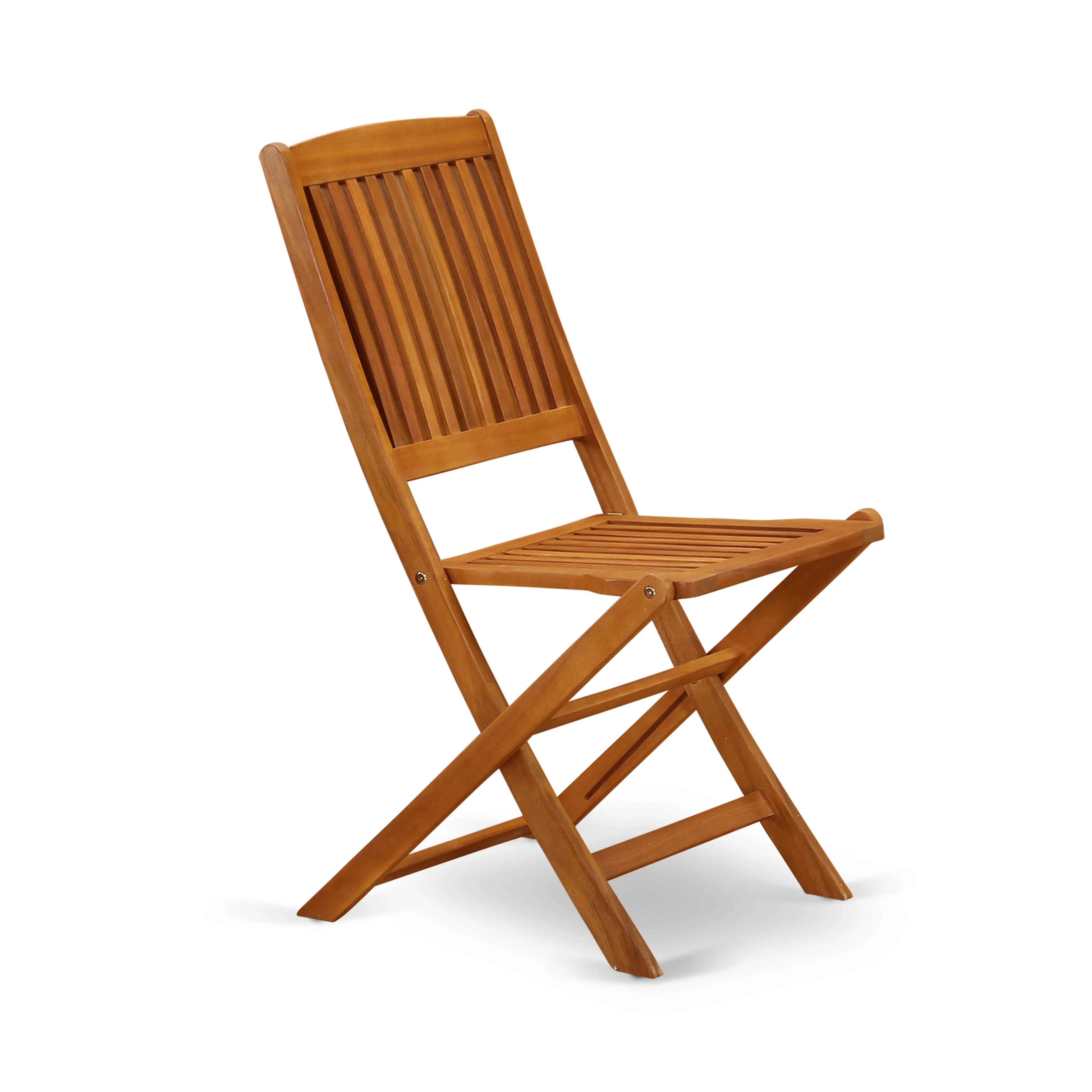 East West Furniture DEDK9CWNA 9 Piece Outdoor Patio Dining Sets Includes a Rectangle Acacia Wood Table and 8 Folding Side Chairs, 40x72 Inch, Natural Oil