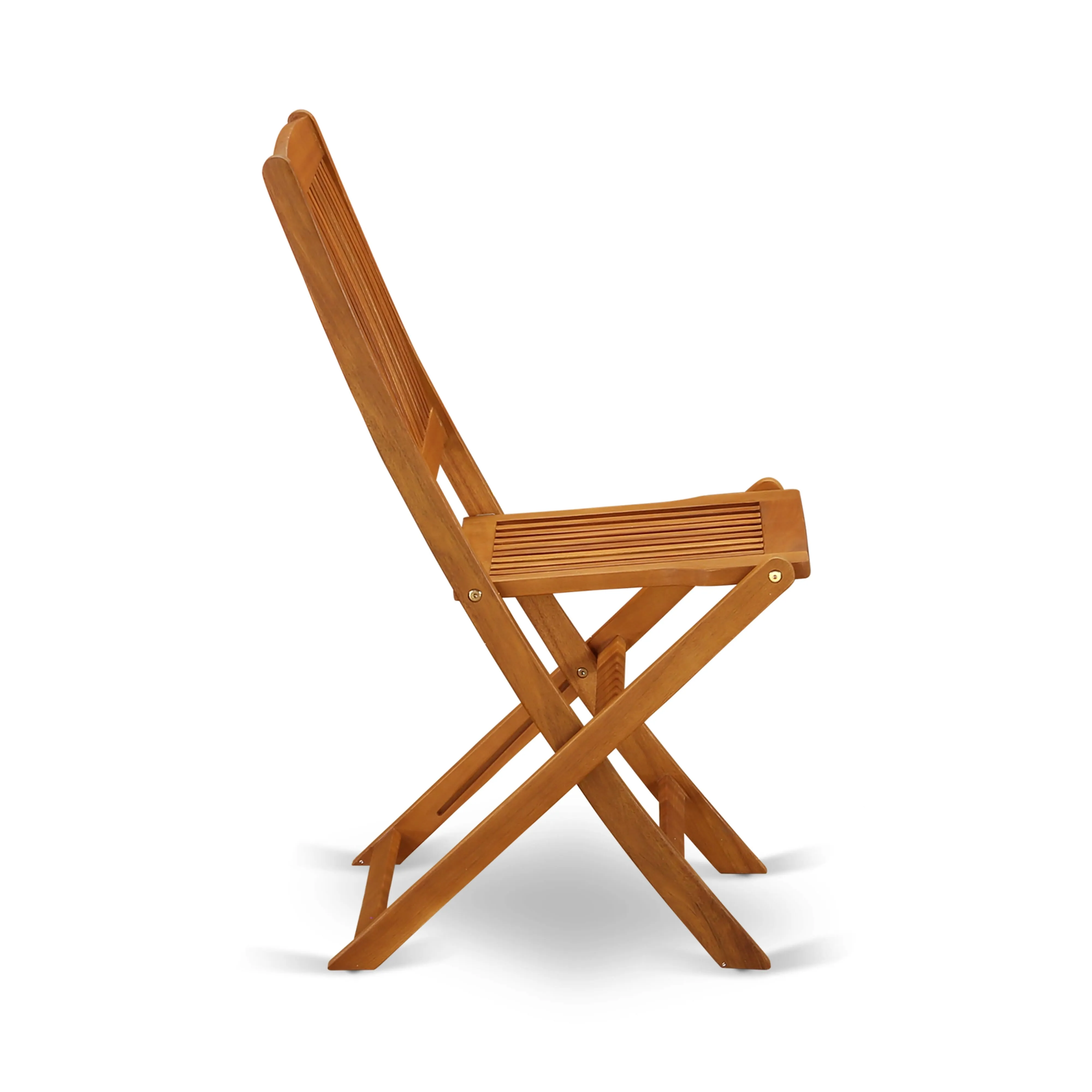 East West Furniture DEDK9CWNA 9 Piece Outdoor Patio Dining Sets Includes a Rectangle Acacia Wood Table and 8 Folding Side Chairs, 40x72 Inch, Natural Oil