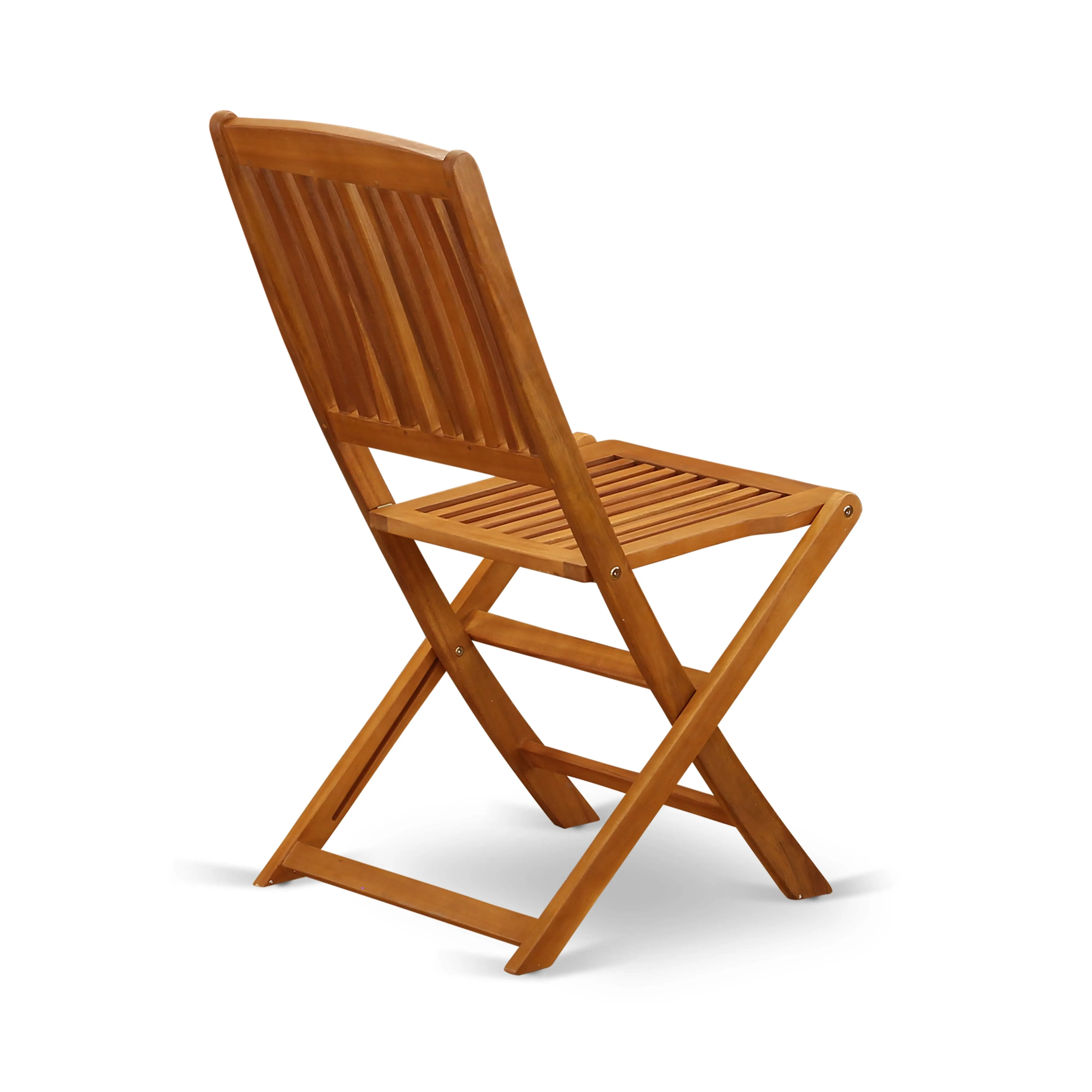 East West Furniture DEDK9CWNA 9 Piece Outdoor Patio Dining Sets Includes a Rectangle Acacia Wood Table and 8 Folding Side Chairs, 40x72 Inch, Natural Oil