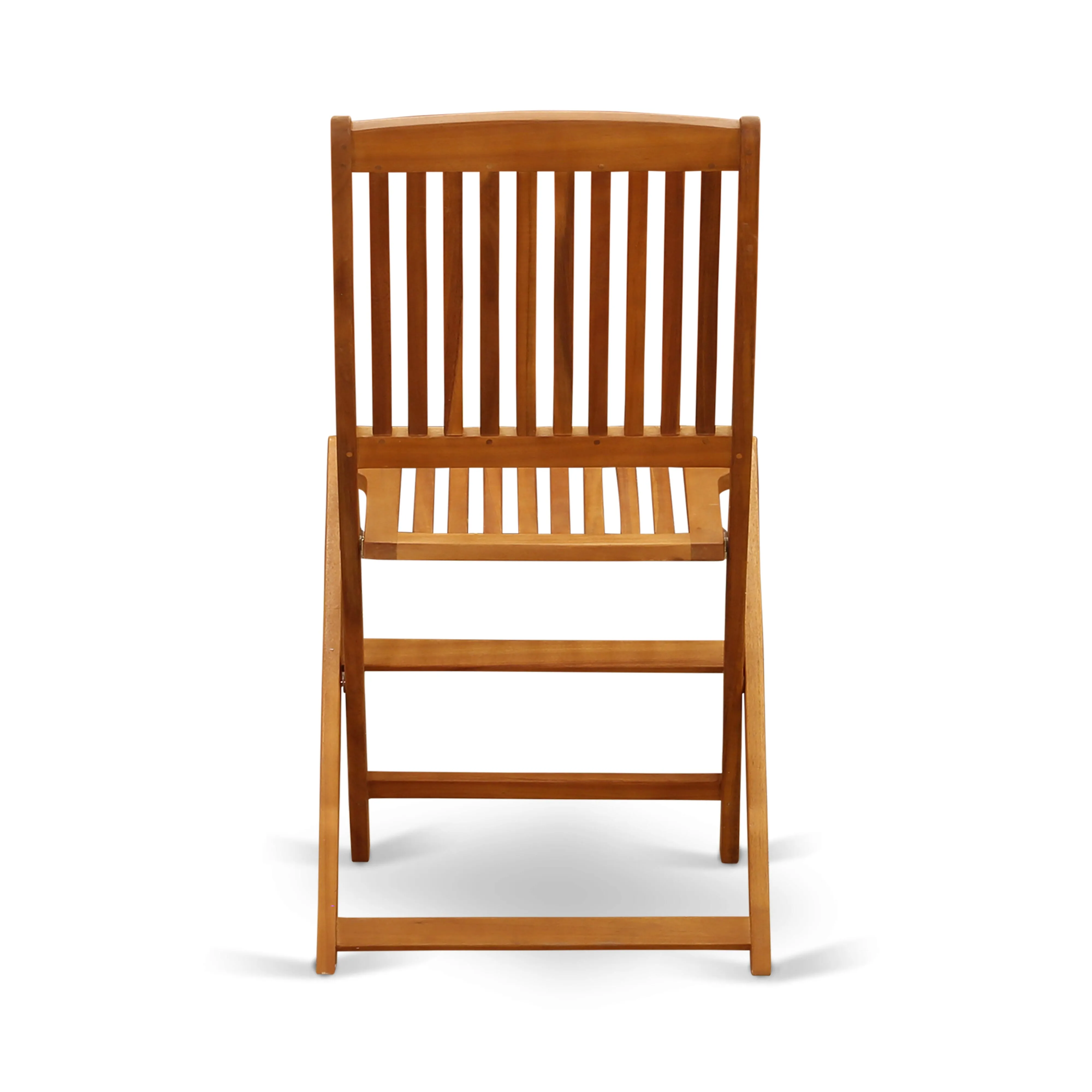 East West Furniture DEDK9CWNA 9 Piece Outdoor Patio Dining Sets Includes a Rectangle Acacia Wood Table and 8 Folding Side Chairs, 40x72 Inch, Natural Oil