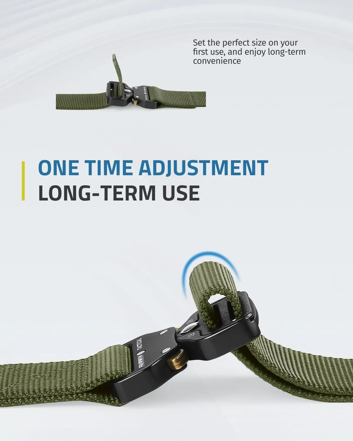 FAIRWIN Tactical Belt, Work Belts for Men Military Webbing Riggers Web Belt Heavy-Duty Quick-Release Buckle