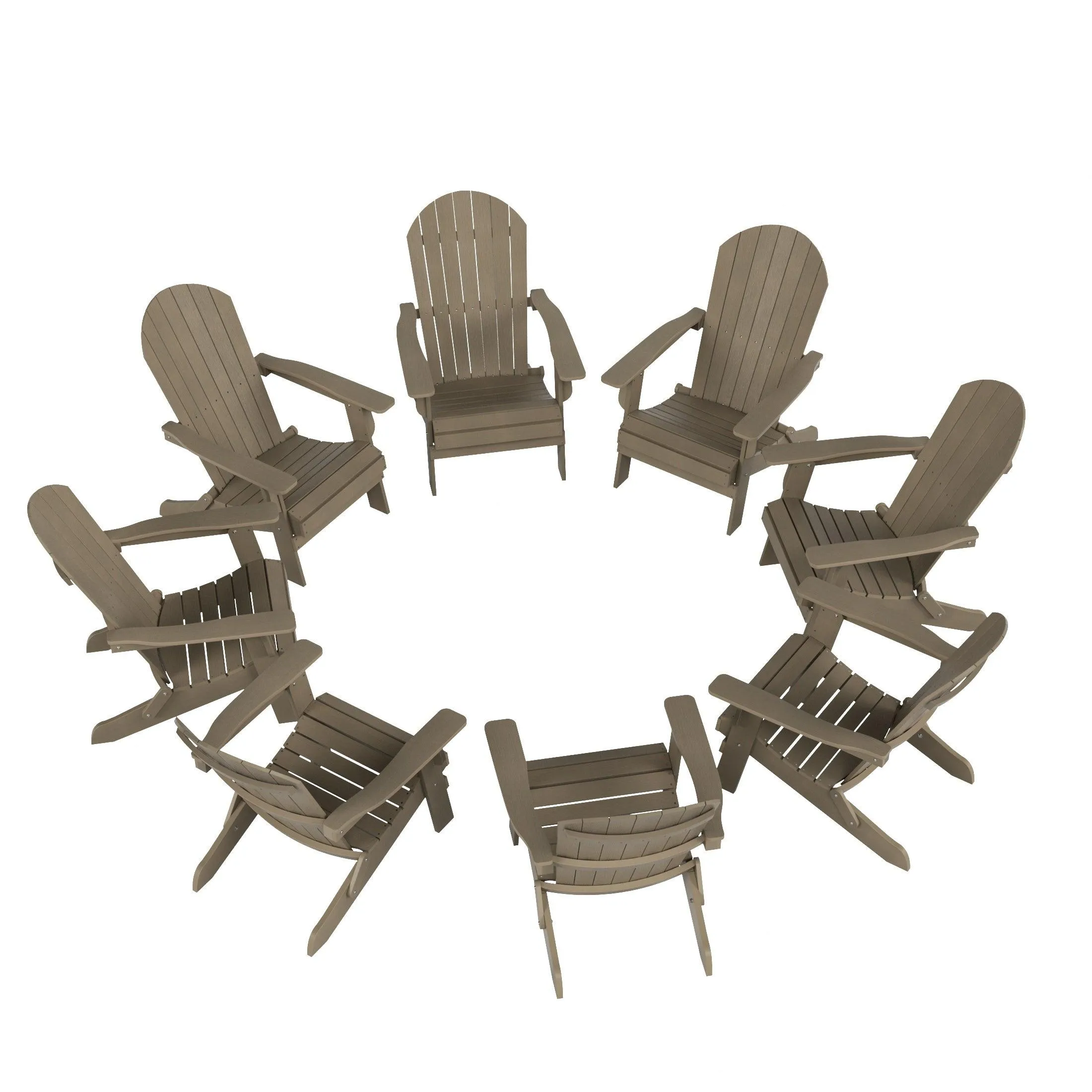 Florence HIPS Folding Adirondack Chair (Set of 8)