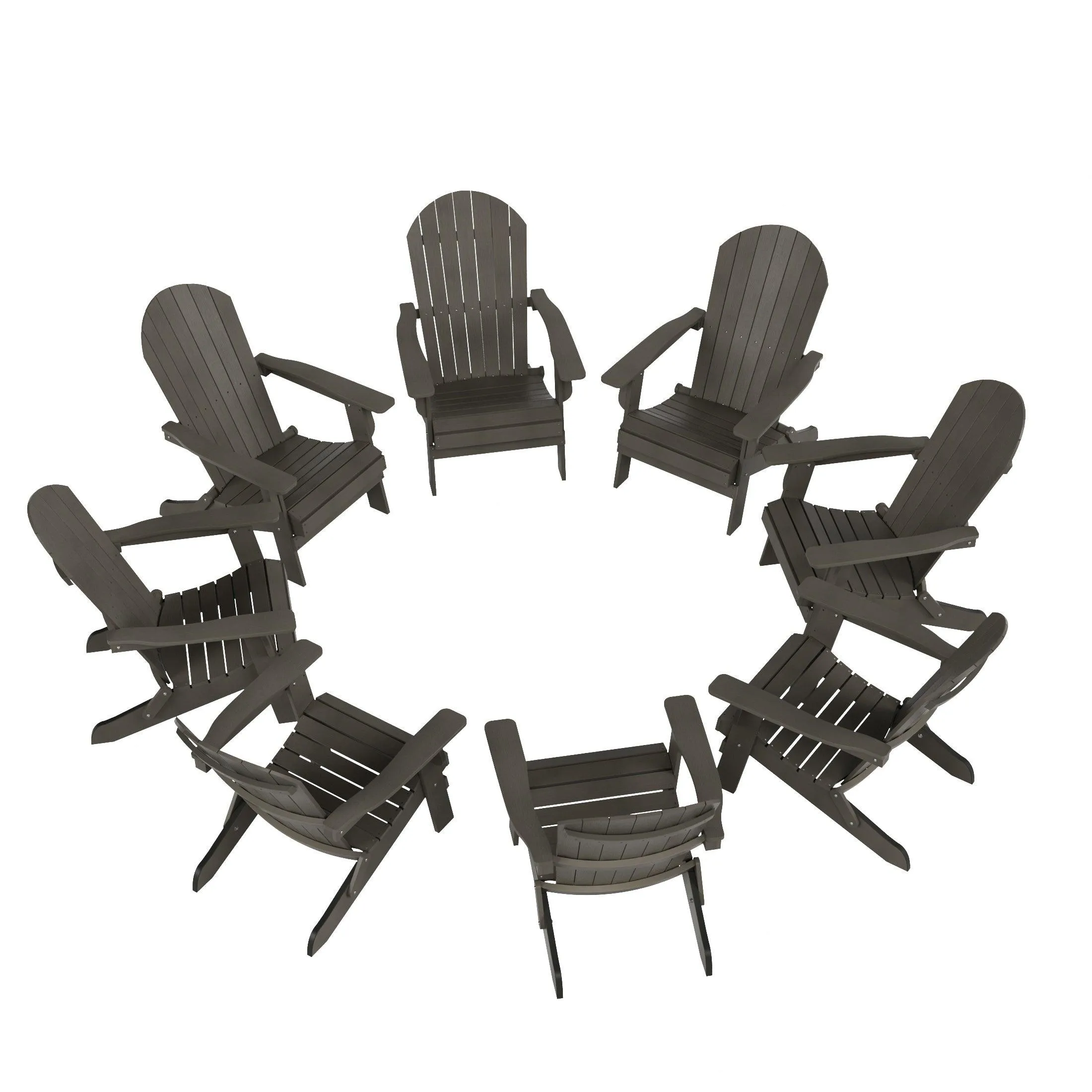Florence HIPS Folding Adirondack Chair (Set of 8)