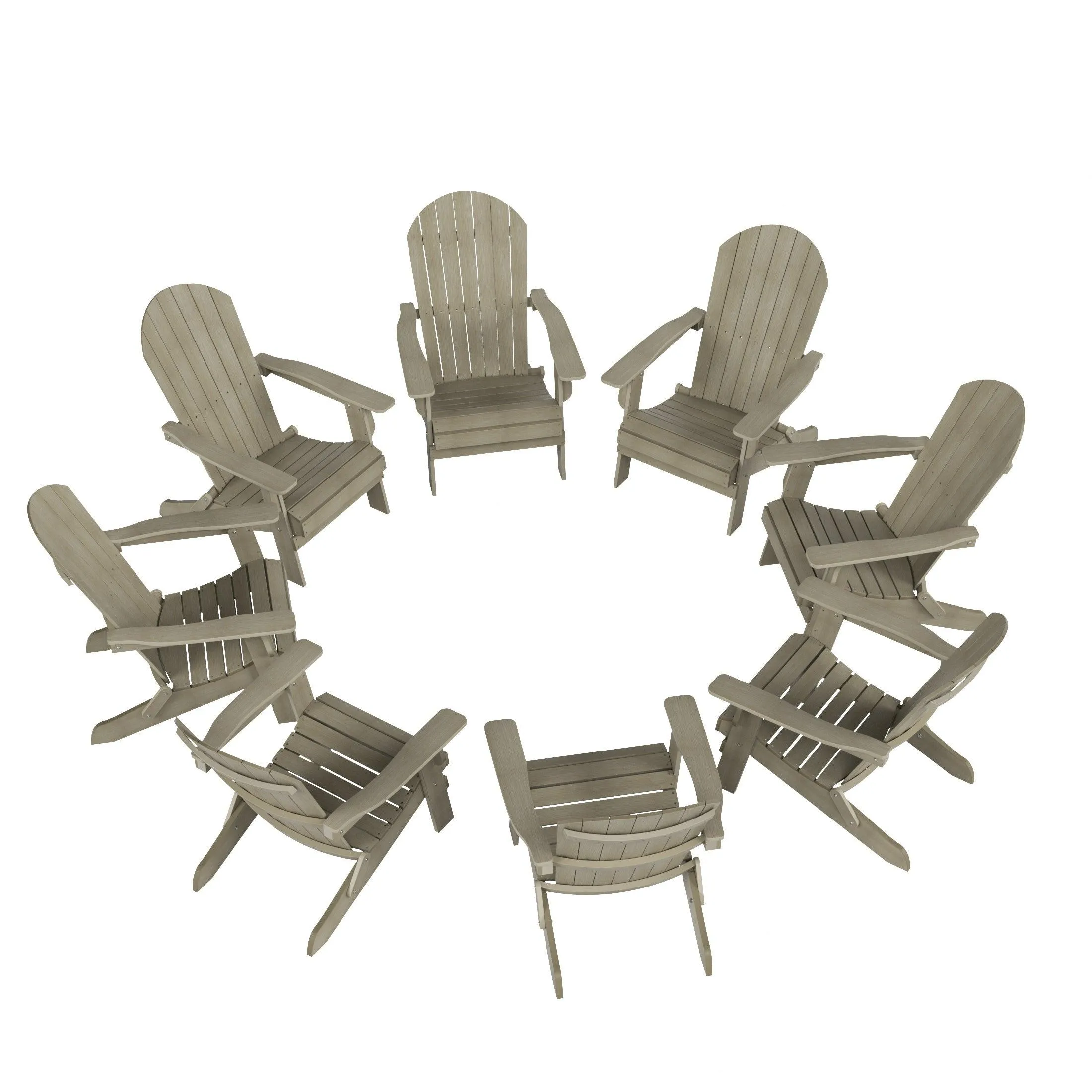 Florence HIPS Folding Adirondack Chair (Set of 8)