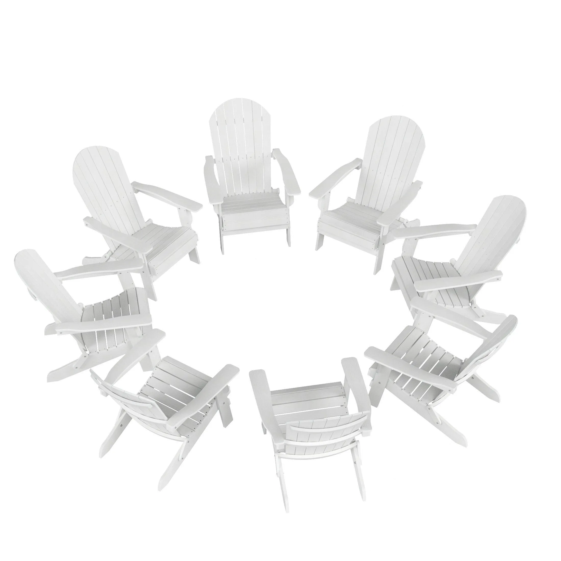 Florence HIPS Folding Adirondack Chair (Set of 8)
