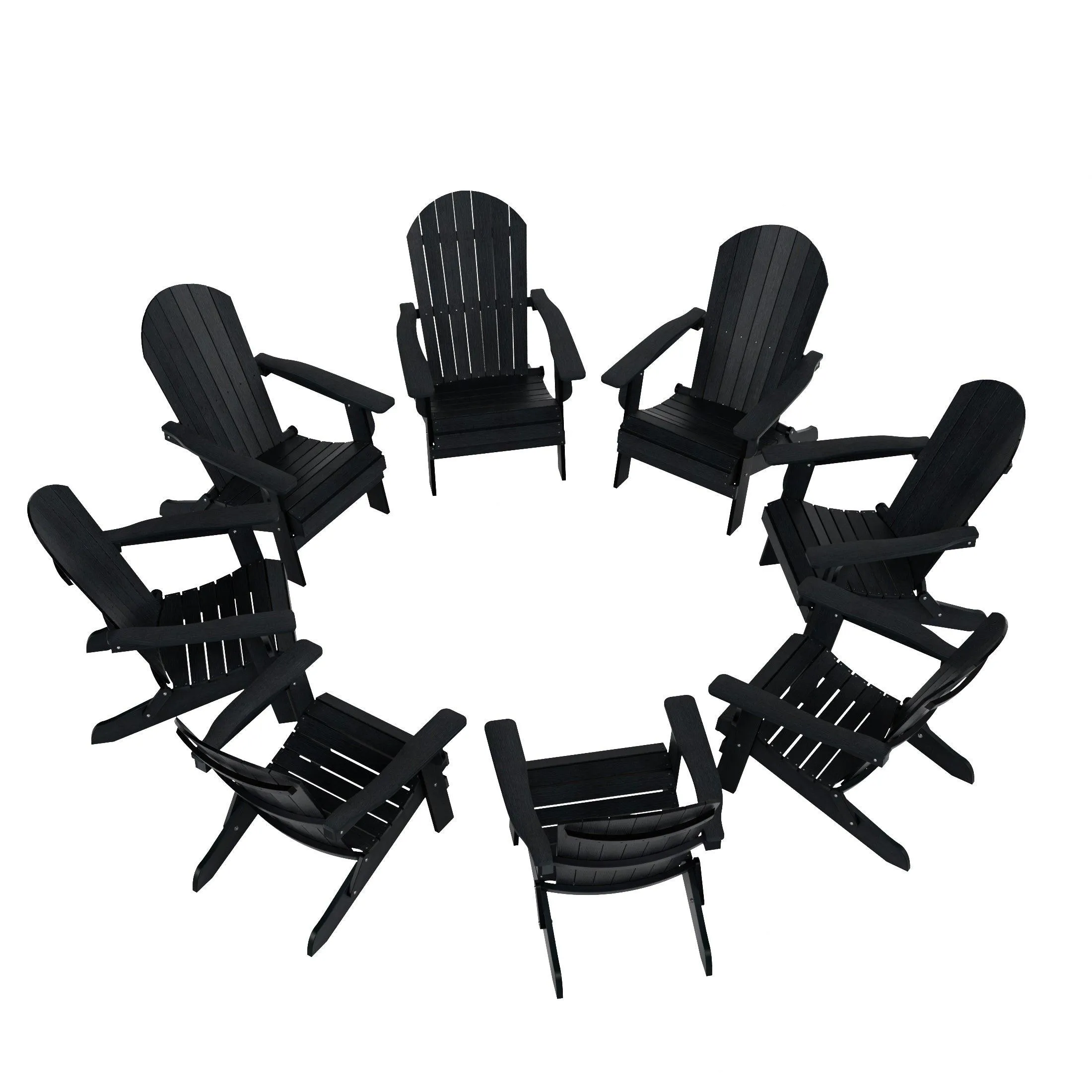 Florence HIPS Folding Adirondack Chair (Set of 8)