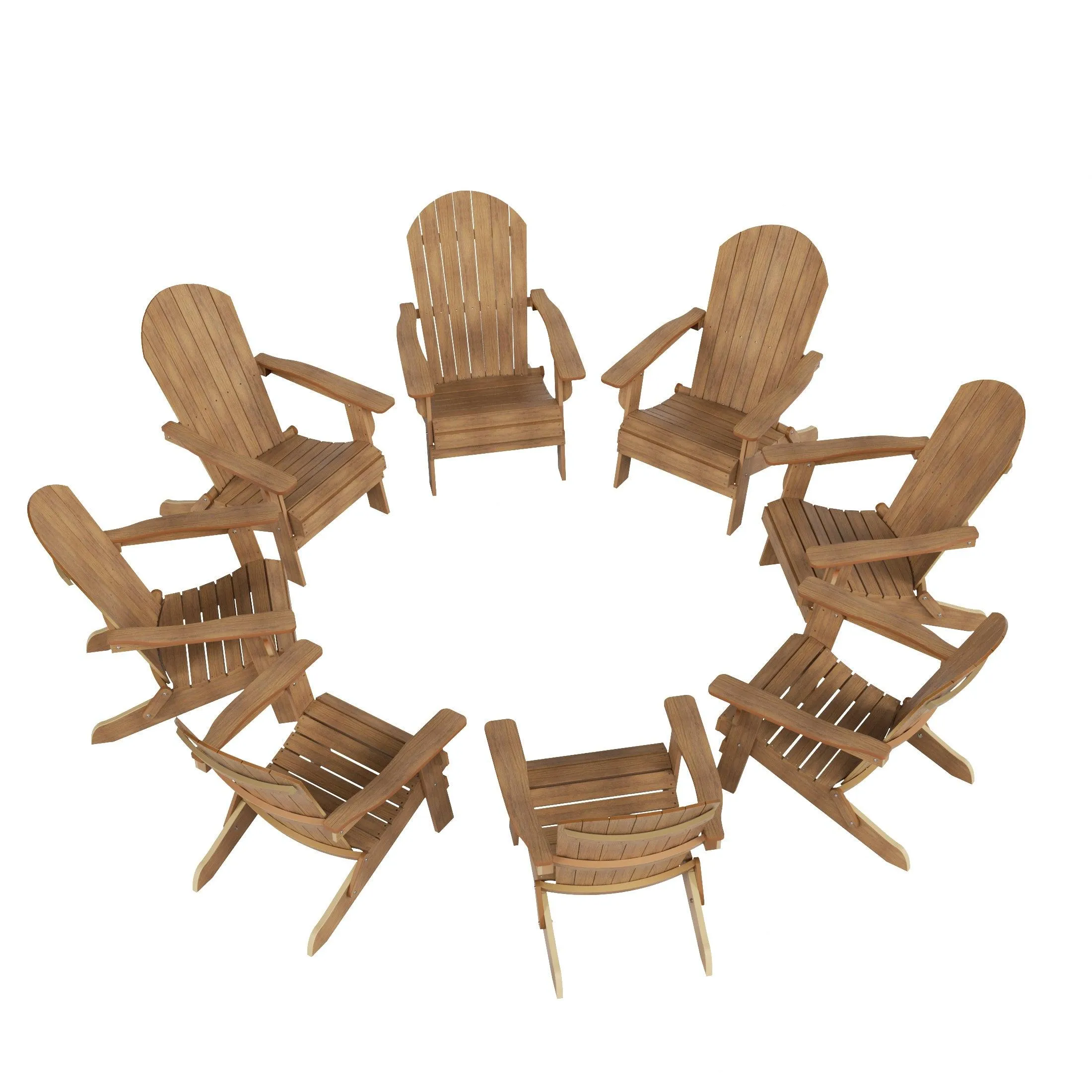 Florence HIPS Folding Adirondack Chair (Set of 8)