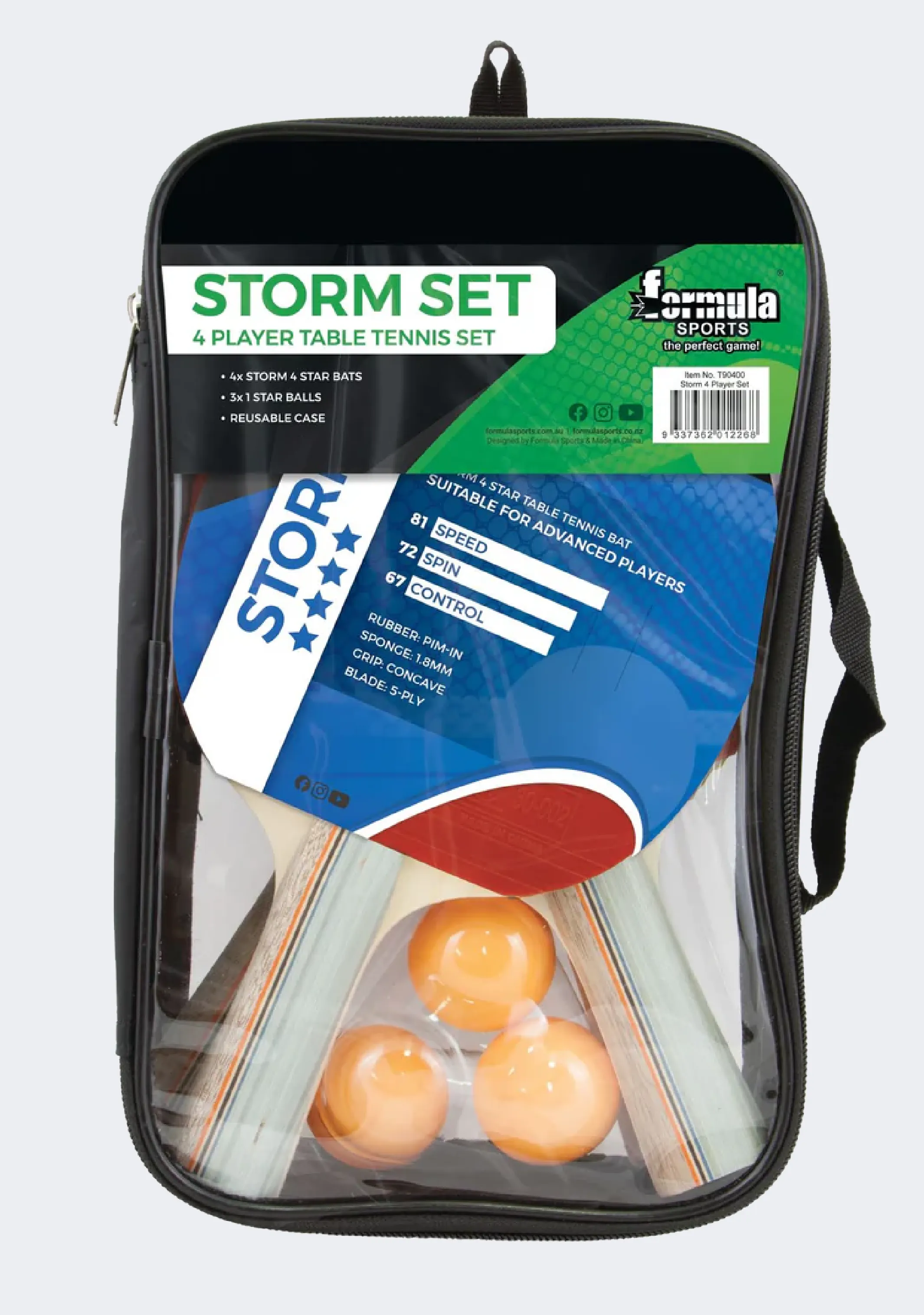 Formula Sports Storm 4 Player Table Tennis Set