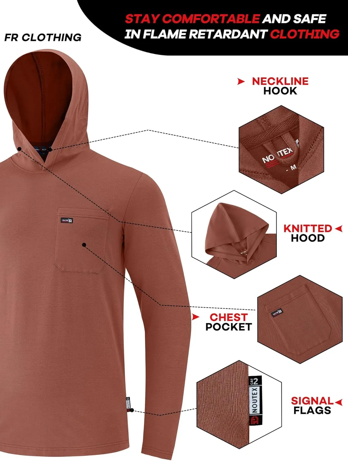FR Shirts for Men 6oz Lightweight Fire Resistant Shirts for Man FR Long Sleeve for Men NFPA2112/CAT2