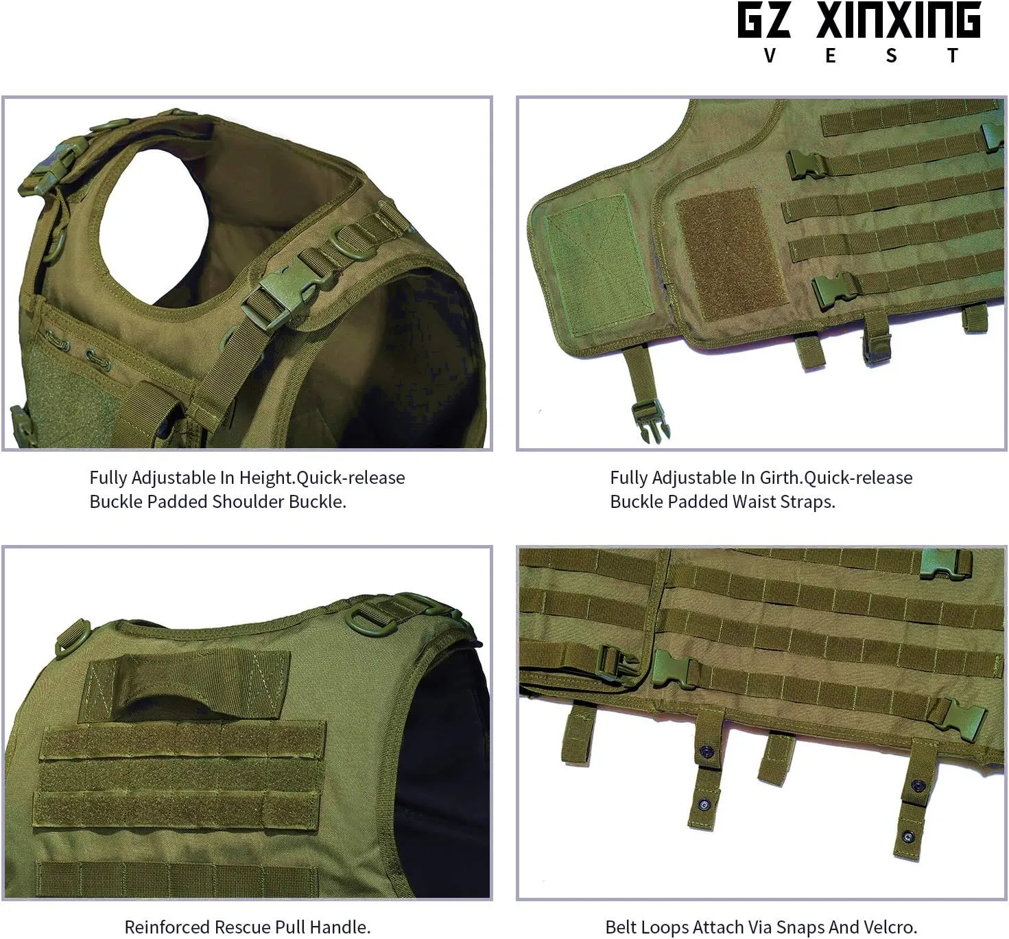 GZ XINXING Black Tactical Airsoft Paintball Vest